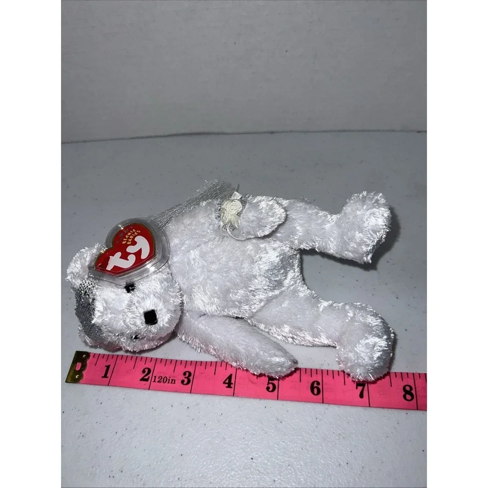 Gift for the Bride Ty Beanie Baby White Bear Bride Plush Stuffed Animal 2002 Vtg